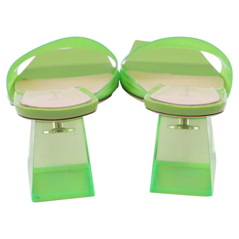 Gianvito Rossi Cosmic Square Sandals in Green Polyurethane - Picture 9 of 11